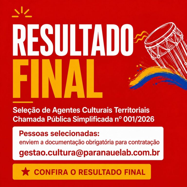 Paranauê.LAB divulga resultado final da seleção de Agentes Culturais Territoriais